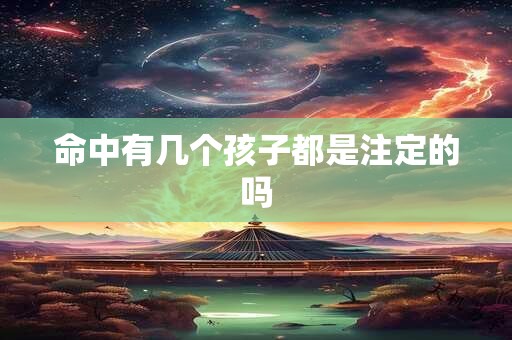 命中有几个孩子都是注定的吗