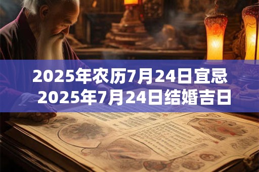 2025年农历7月24日宜忌  2025年7月24日结婚吉日