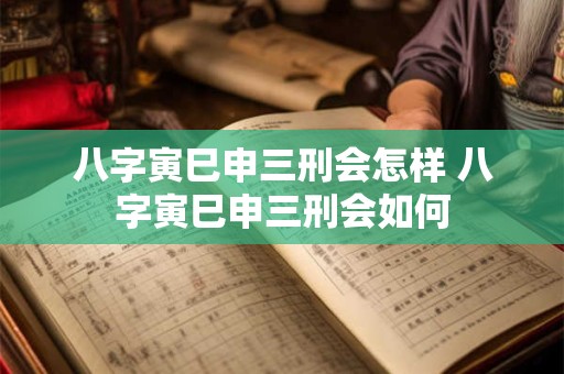 八字寅巳申三刑会怎样 八字寅巳申三刑会如何