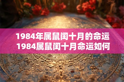 1984年属鼠闰十月的命运 1984属鼠闰十月命运如何