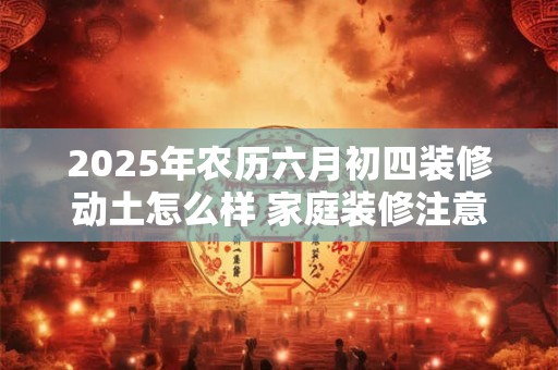 2025年农历六月初四装修动土怎么样 家庭装修注意什么