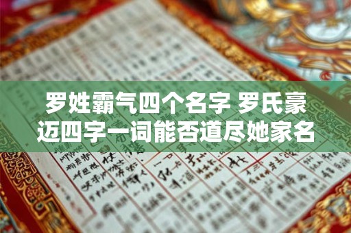 罗姓霸气四个名字 罗氏豪迈四字一词能否道尽她家名字