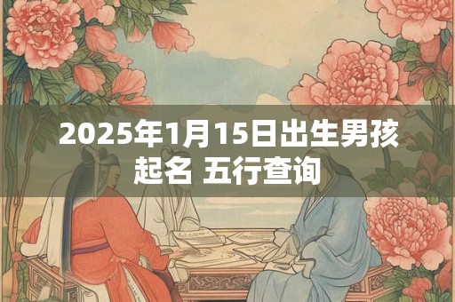 2025年1月15日出生男孩起名 五行查询