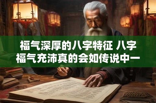 福气深厚的八字特征 八字福气充沛真的会如传说中一般吗