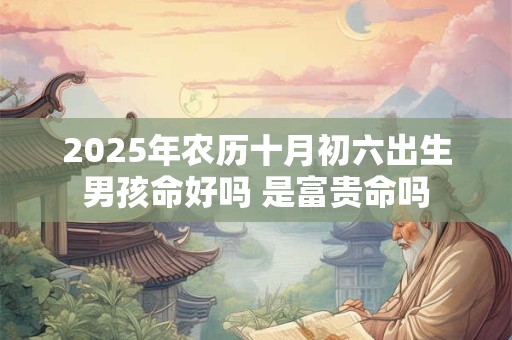 2026年农历十月初六出生男孩命好吗 是富贵命吗