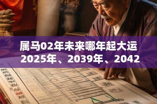 属马02年未来哪年起大运 2025年、2039年、2042年
