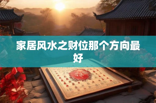 家居风水之财位那个方向最好