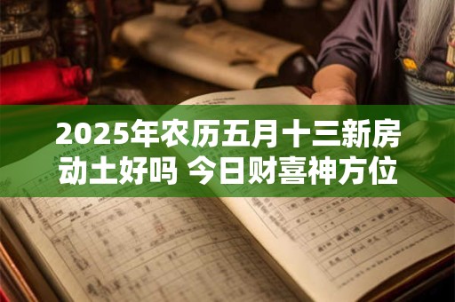 2026年农历五月十三新房动土好吗 今日财喜神方位