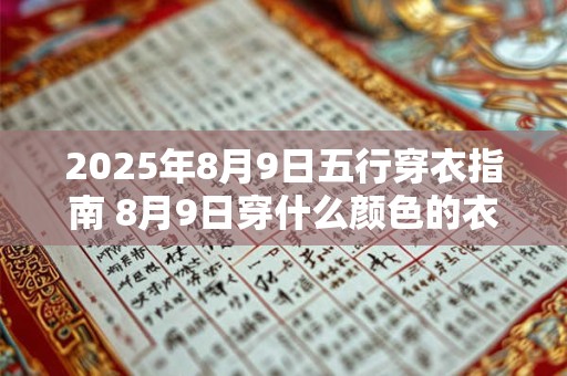 2025年8月9日五行穿衣指南 8月9日穿什么颜色的衣服