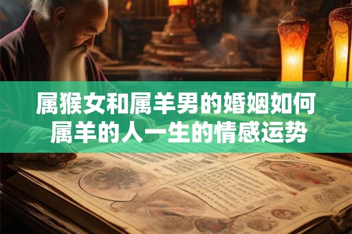 属猴女和属羊男的婚姻如何 属羊的人一生的情感运势怎么样 属猴女和属羊男的婚姻如何 属羊的人一生的情感运势怎么样