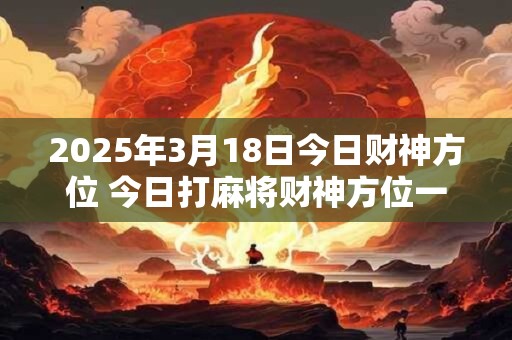 2025年3月18日今日财神方位 今日打麻将财神方位一览表