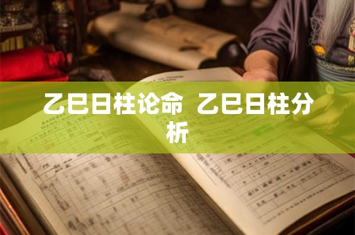 乙巳日柱论命  乙巳日柱分析