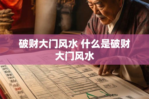 破财大门风水 什么是破财大门风水