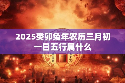 2025癸卯兔年农历三月初一日五行属什么