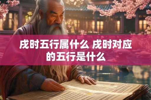 戌时五行属什么 戌时对应的五行是什么