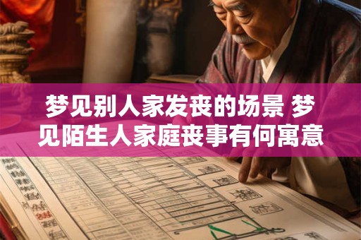 梦见别人家发丧的场景 梦见陌生人家庭丧事有何寓意