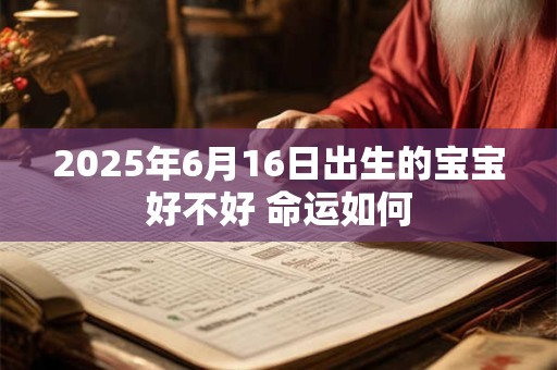 2026年6月16日出生的宝宝好不好 命运如何