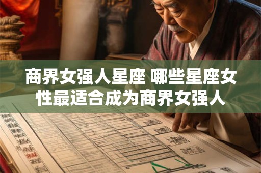 商界女强人星座 哪些星座女性最适合成为商界女强人