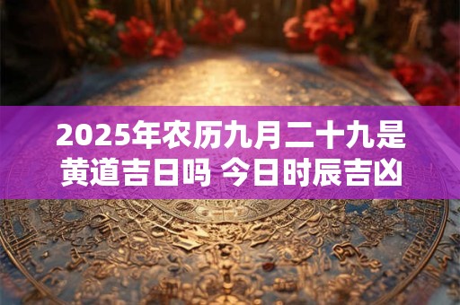 2025年农历九月二十九是黄道吉日吗 今日时辰吉凶