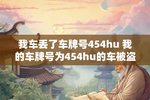 我车丢了车牌号454hu 我的车牌号为454hu的车被盗了吗