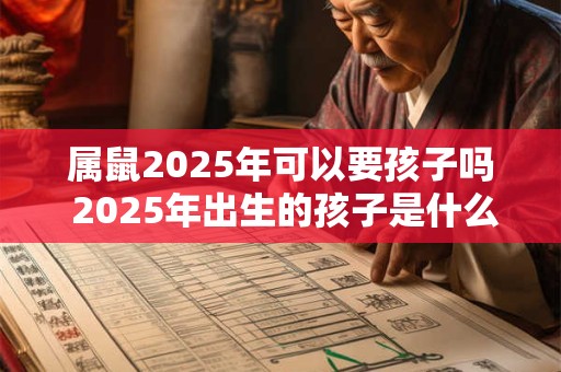 属鼠2025年可以要孩子吗 2025年出生的孩子是什么命