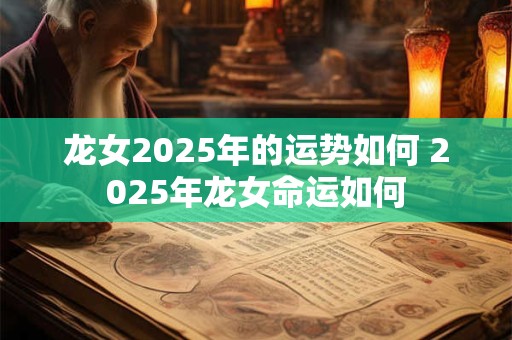 龙女2025年的运势如何 2025年龙女命运如何