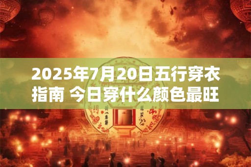 2025年7月20日五行穿衣指南 今日穿什么颜色最旺运