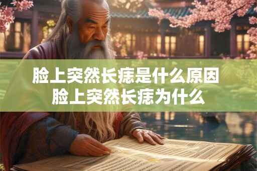 脸上突然长痣是什么原因 脸上突然长痣为什么