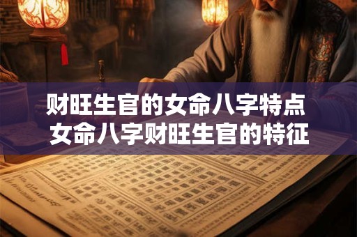 财旺生官的女命八字特点 女命八字财旺生官的特征