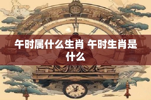 午时属什么生肖 午时生肖是什么