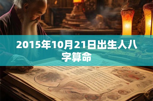 2015年10月21日出生人八字算命 2015年10月21日出生人八字算命