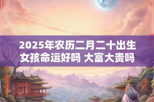 2025年农历二月二十出生女孩命运好吗 大富大贵吗