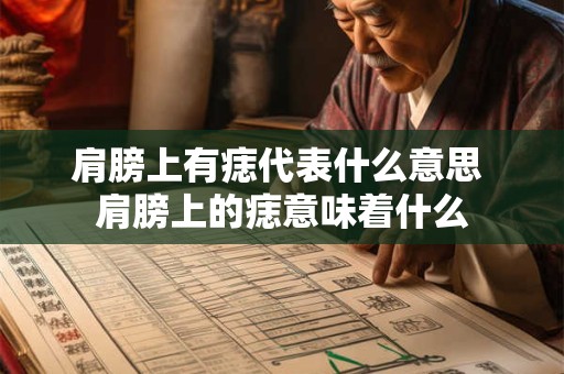 肩膀上有痣代表什么意思 肩膀上的痣意味着什么
