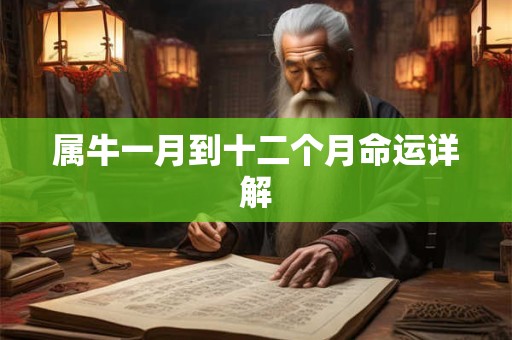 属牛一月到十二个月命运详解