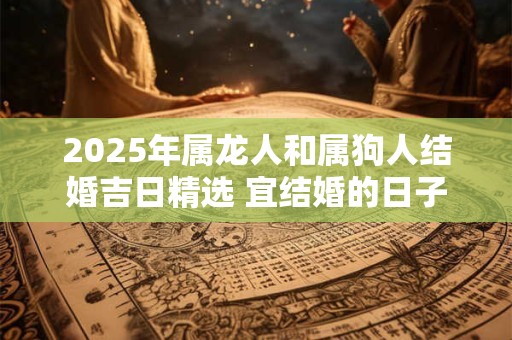 2025年属龙人和属狗人结婚吉日精选 宜结婚的日子