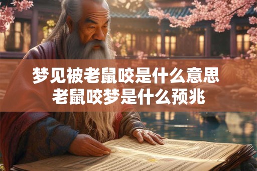 梦见被老鼠咬是什么意思 老鼠咬梦是什么预兆