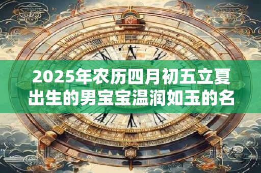 2025年农历四月初五立夏出生的男宝宝温润如玉的名字精选