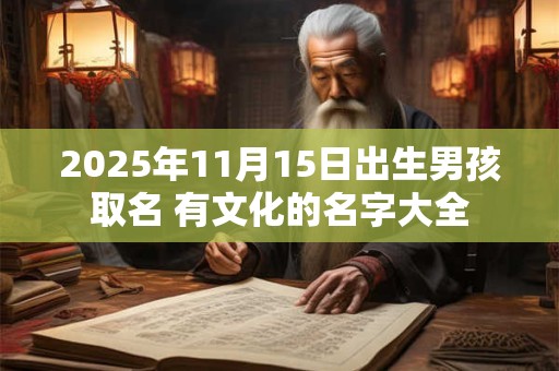 2025年11月15日出生男孩取名 有文化的名字大全