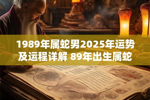 1989年属蛇男2025年运势及运程详解 89年出生属蛇人2025全年每月运势男性