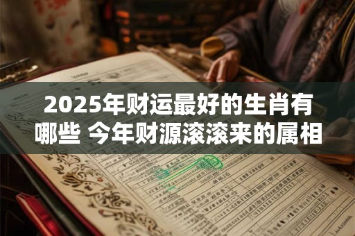 2025年财运最好的生肖有哪些 今年财源滚滚来的属相