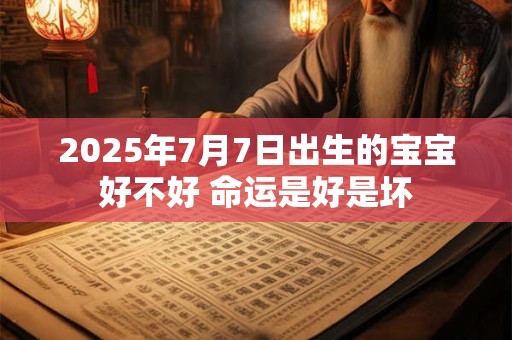 2025年7月7日出生的宝宝好不好 命运是好是坏