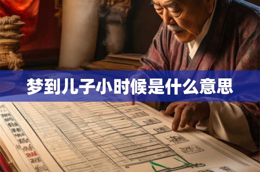 梦到儿子小时候是什么意思