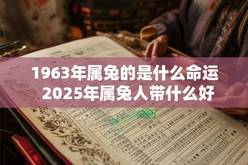 1963年属兔的是什么命运  2025年属兔人带什么好