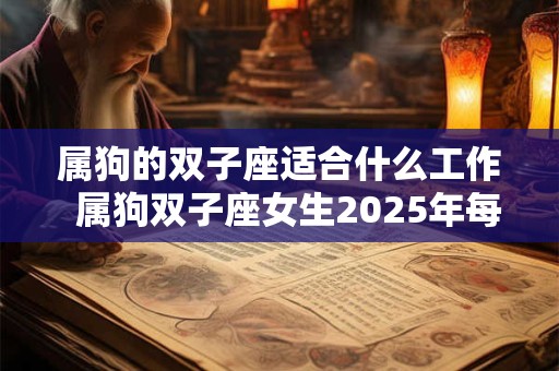 属狗的双子座适合什么工作  属狗双子座女生2025年每月运势