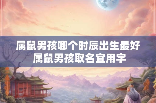 属鼠男孩哪个时辰出生最好 属鼠男孩取名宜用字