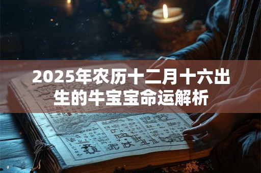 2026年农历十二月十六出生的牛宝宝命运解析 2026年农历十二月十六出生的牛宝宝命运解析