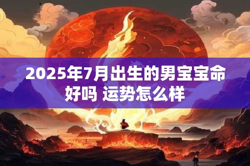 2025年7月出生的男宝宝命好吗 运势怎么样