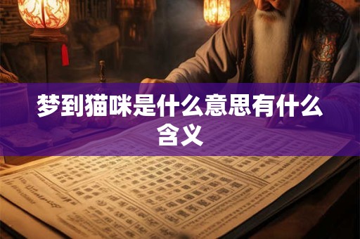 梦到猫咪是什么意思有什么含义