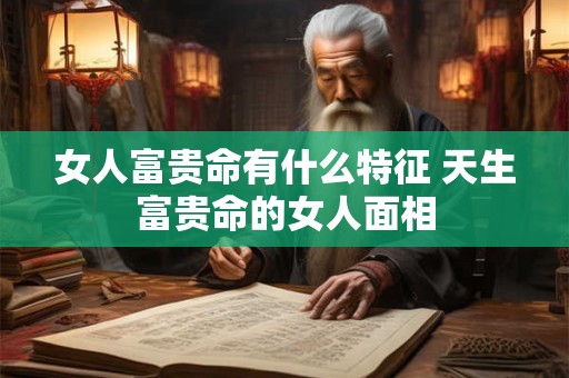 女人富贵命有什么特征 天生富贵命的女人面相