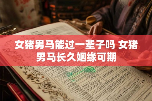 女猪男马能过一辈子吗 女猪男马长久姻缘可期